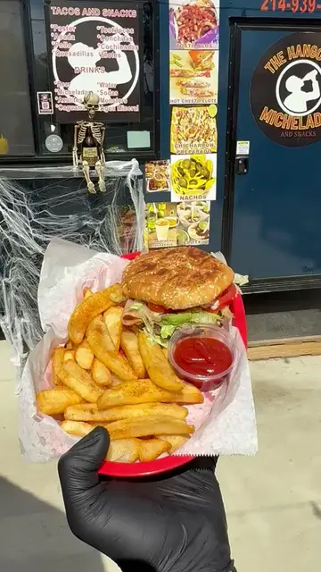Burger and fries